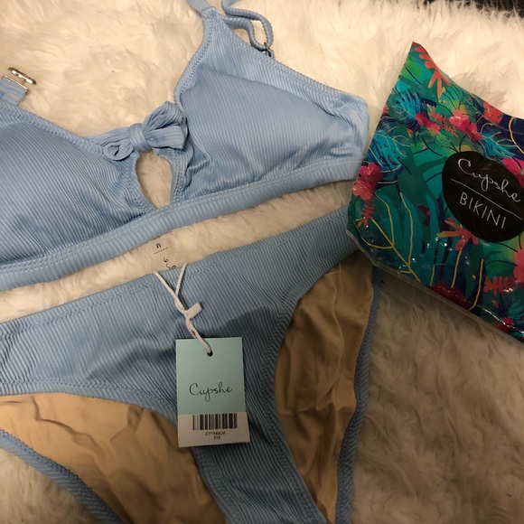 cupshe Other - Brand new with tags BABY BLUE cupshe bikini!  🦋🐬